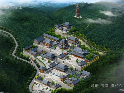 唐山龙王寺古建规划设计布局图